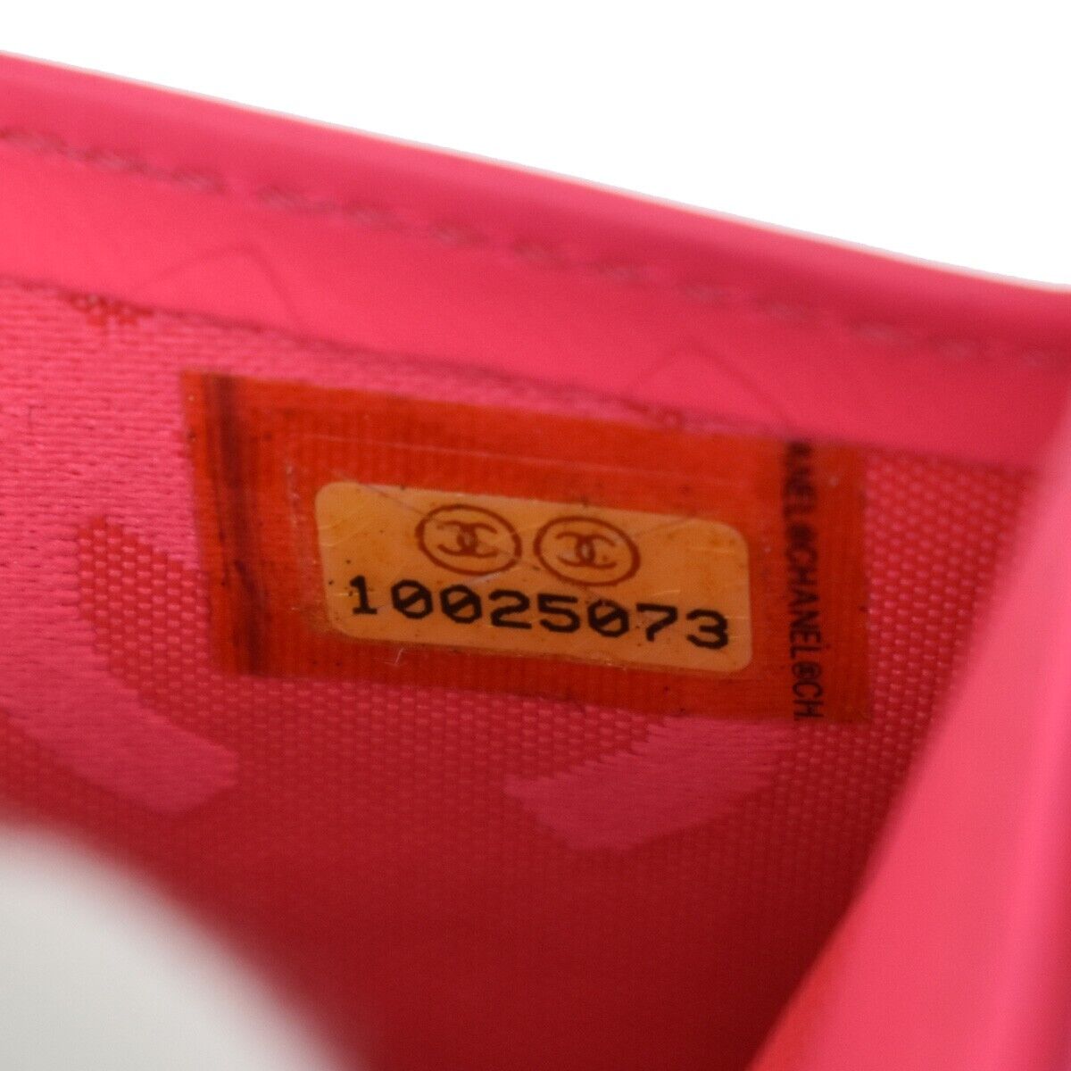 CHANEL CC Logo Cambon Long Bifold Wallet Leather Black Pink Italy 87SH089