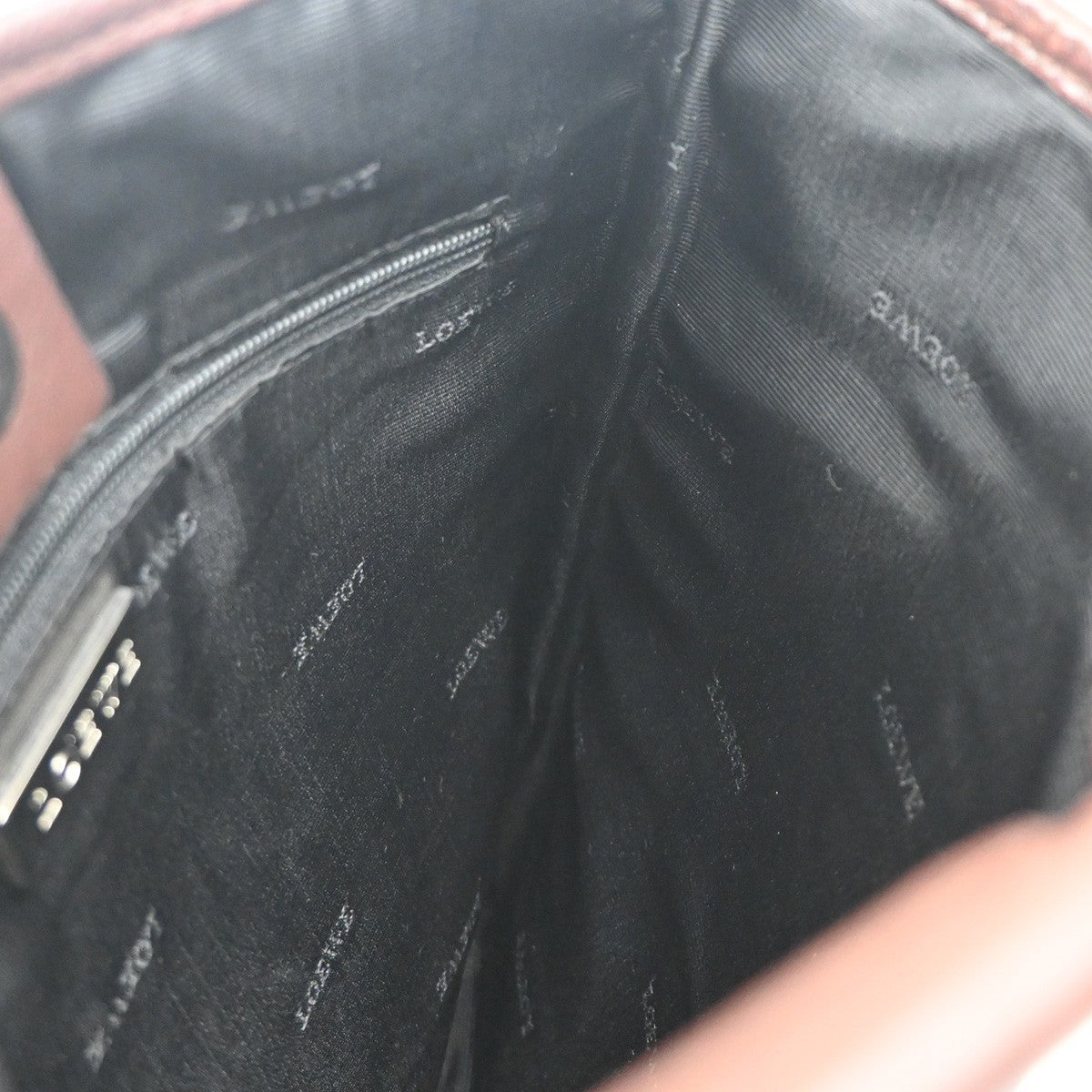 LOEWE Logo Anagram Crossbody Shoulder Bag Leather Brown SHW Spain 34KC933