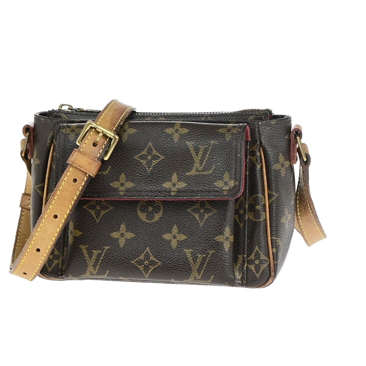 LOUIS VUITTON Viva Cite PM Shoulder Bag Monogram Leather Brown M51165 70EC939