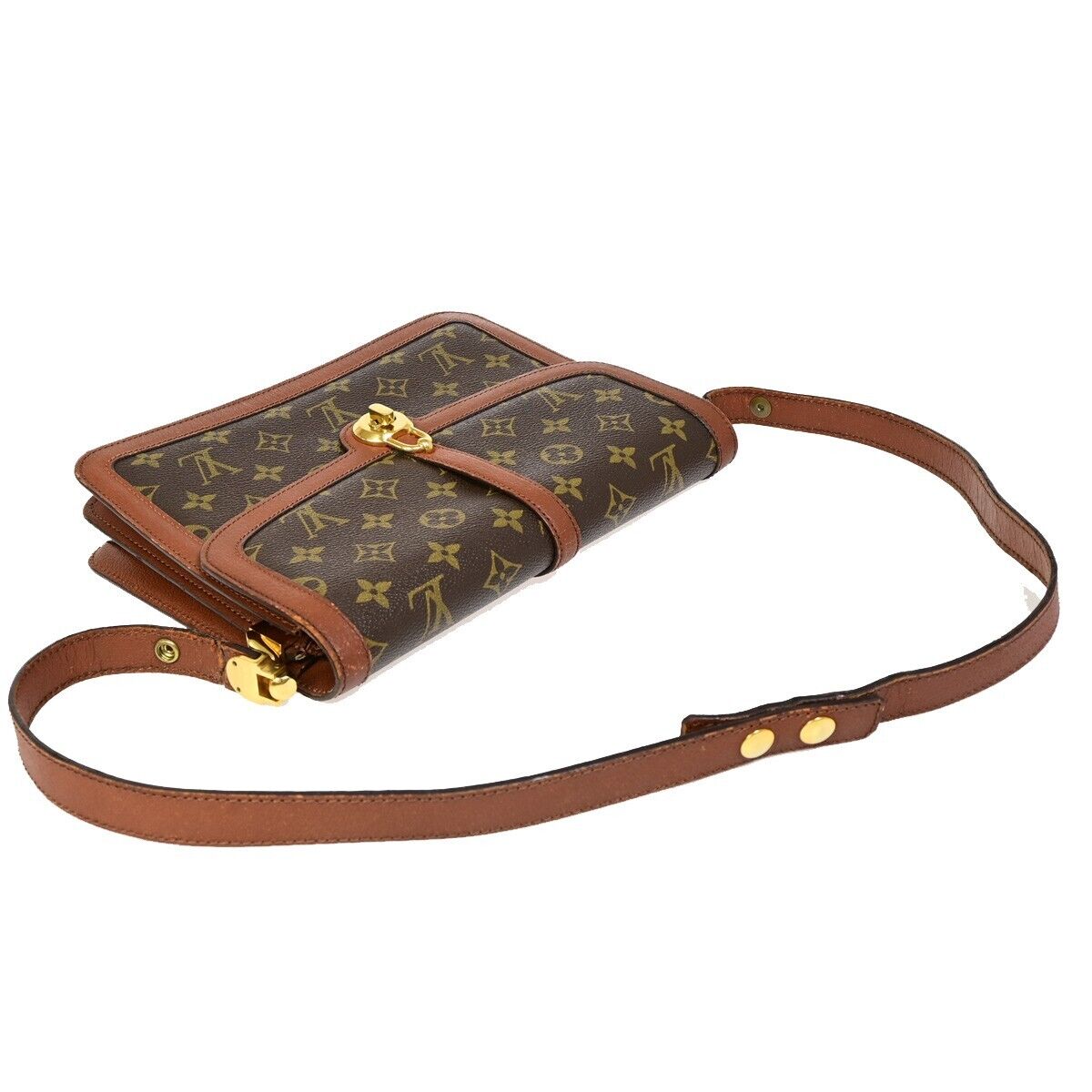 LOUIS VUITTON Passy Shoulder Bag Monogram Leather Brown France M51416 38FA614