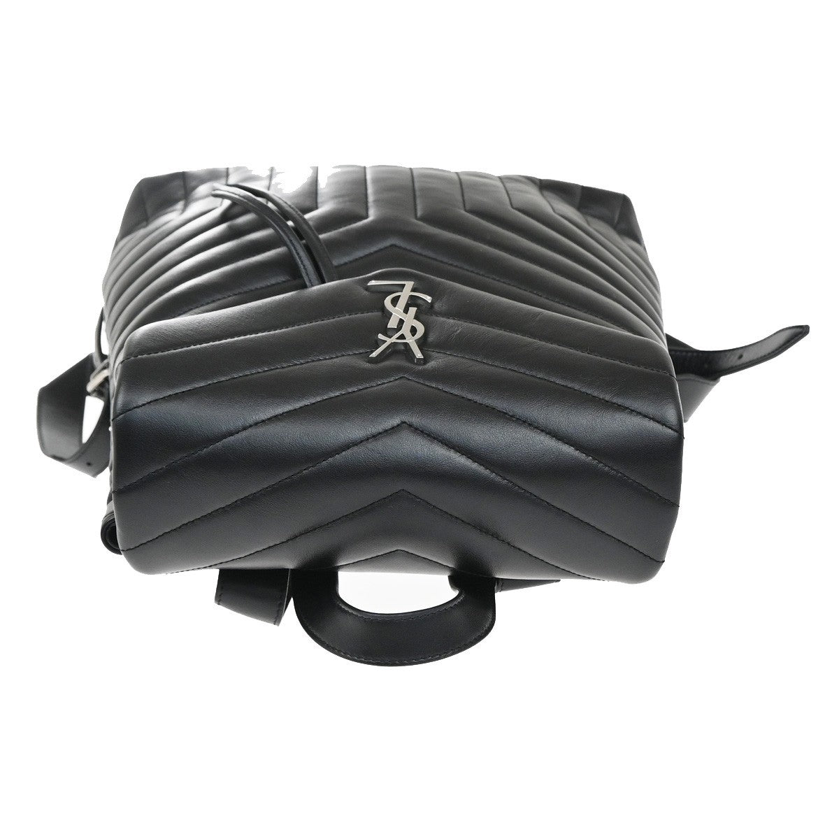 SAINT LAURENT YSL Logo LouLou Backpack Bag Leather Black SHW Italy 652LC599