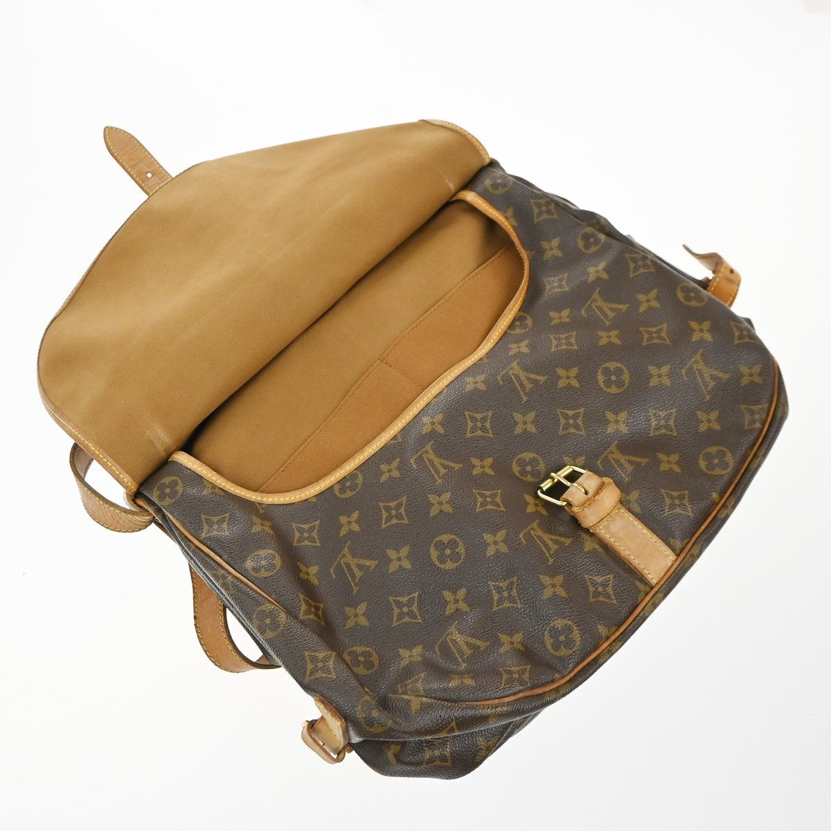 LOUIS VUITTON Saumur 35 Shoulder Bag Monogram Leather BN France M42254 82EG371