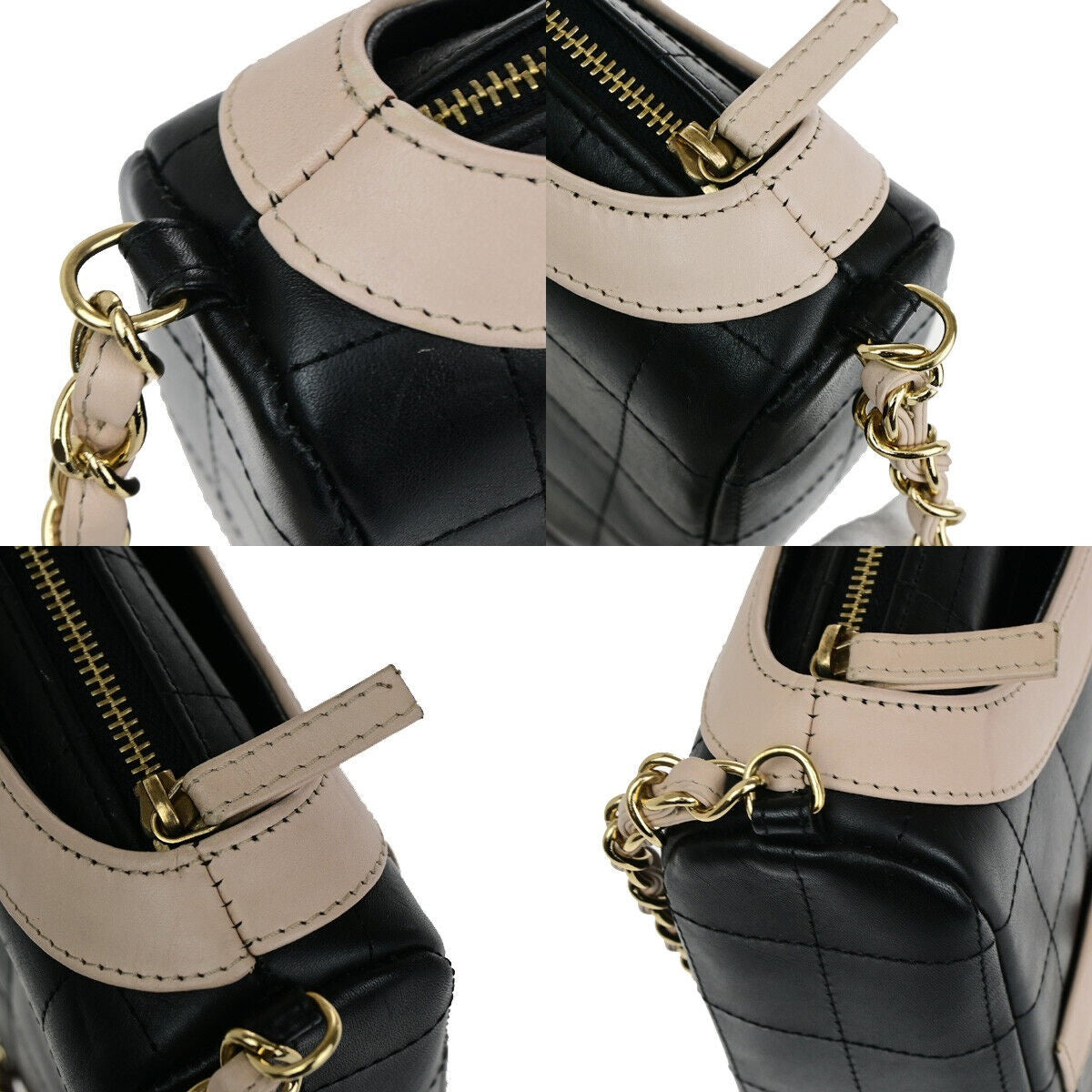CHANEL CC Girl Jacket Motif Chocolate Bar Chain Shoulder Bag Leather BK 865RK055