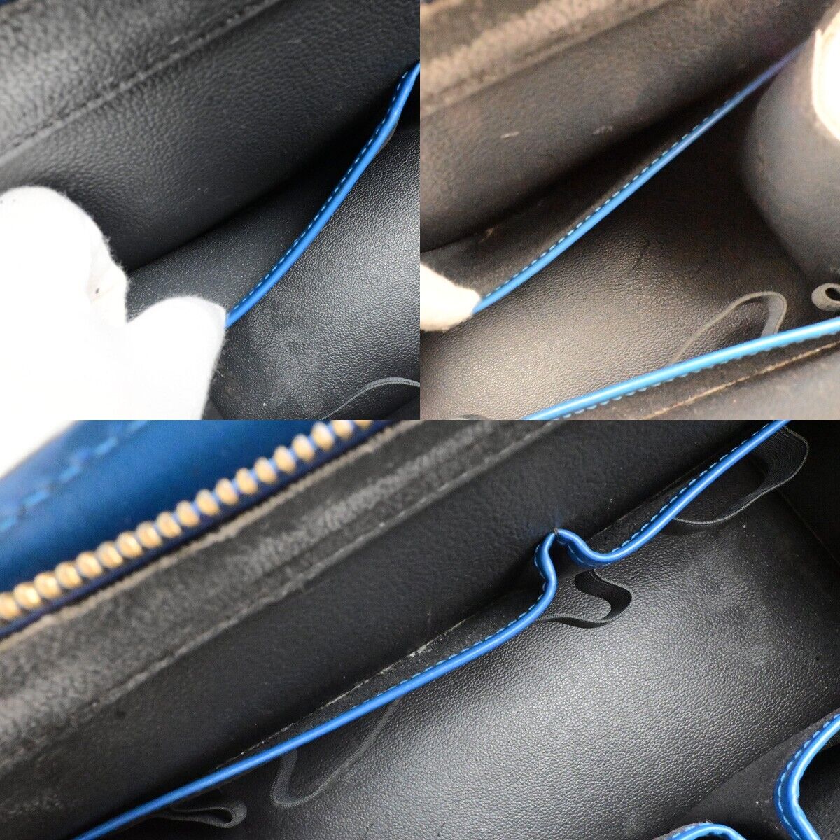 LOUIS VUITTON LV Logo Riviera Hand Bag Epi Leather Blue France M48185 64EA211