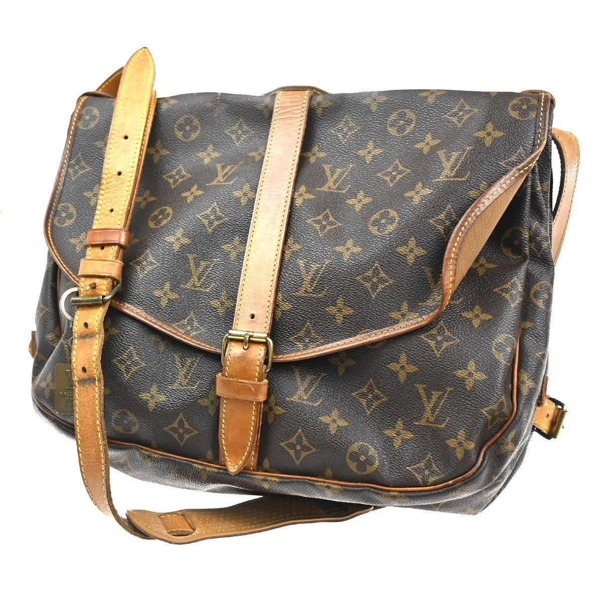 LOUIS VUITTON Saumur 35 Shoulder Bag Monogram Leather BN France M42254 82CA635