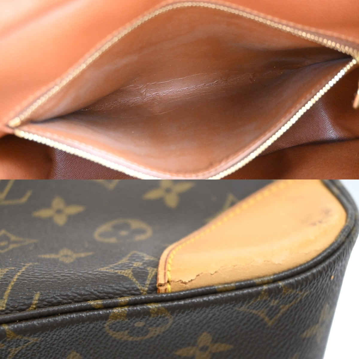 LOUIS VUITTON Boulogne 30 Shoulder Bag Monogram Leather Brown M51265 12PA117
