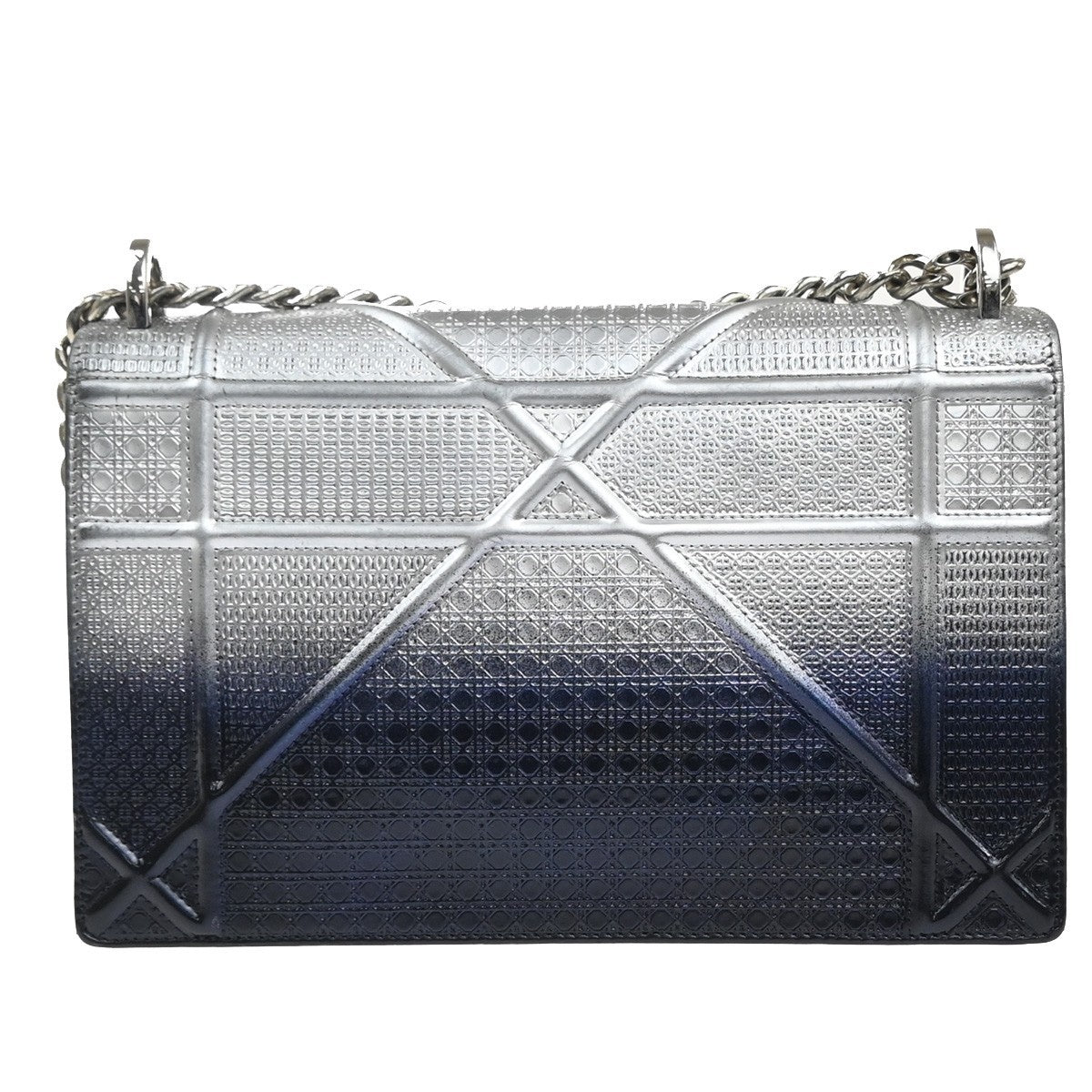 CHRISTIAN DIOR Ombre Diorama Archicannage Chain Shoulder Bag Leather 50RL945