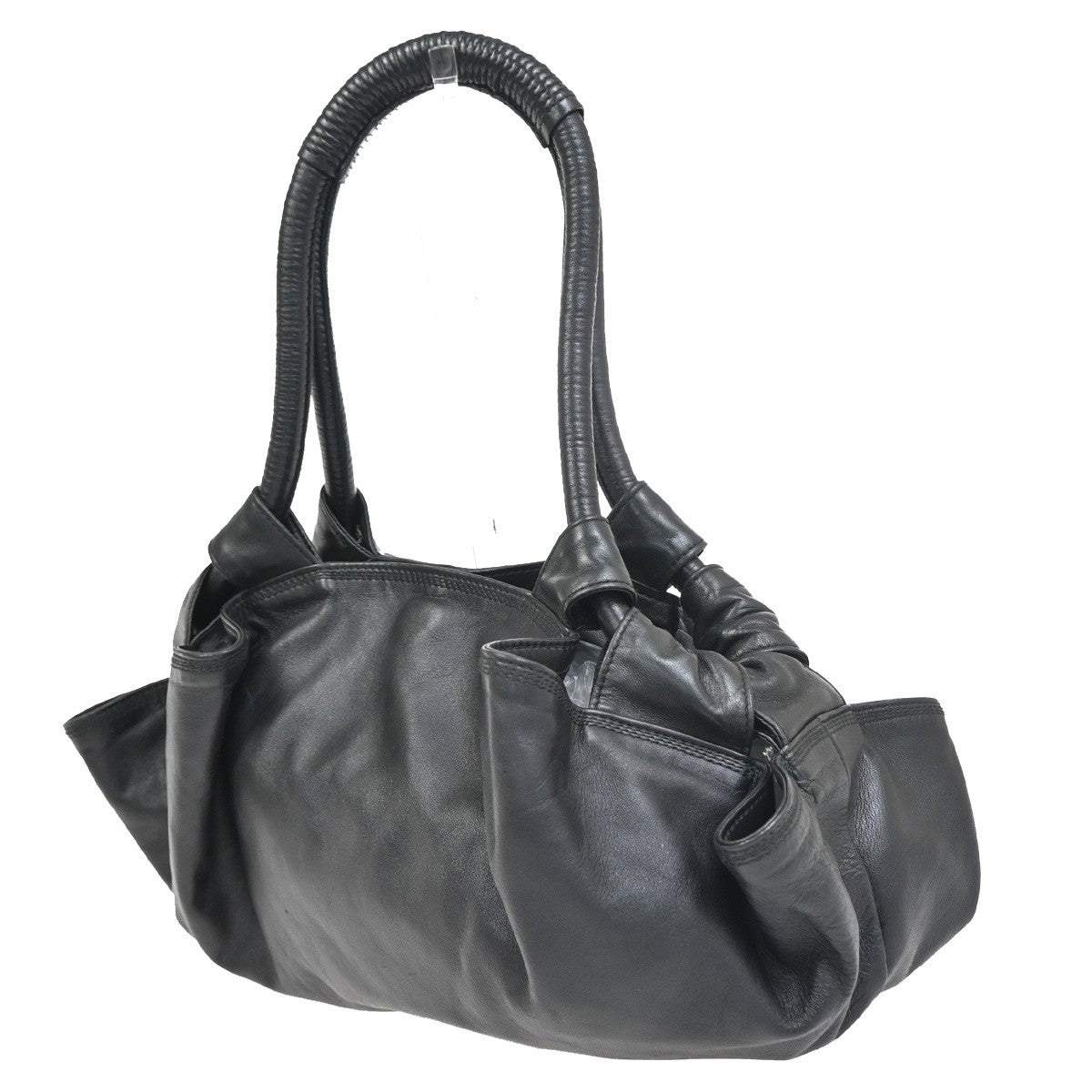 LOEWE ANAGRAM Logo Aire Handbag Nappa Leather Black SHW Spain 70RL939