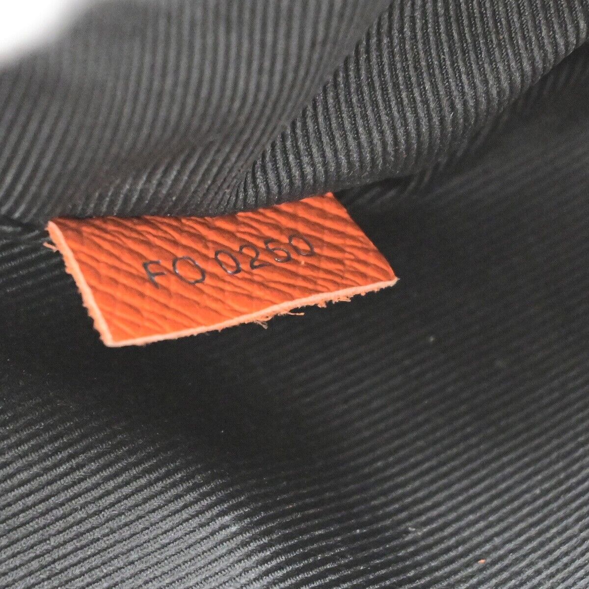LOUIS VUITTON LV Logo Body Belt Bum Bag Taigarama Leather Orange M30430 44EC336