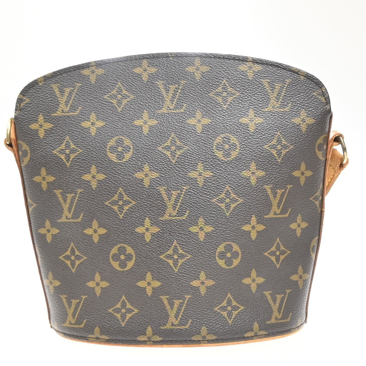 LOUIS VUITTON Logo Drouot Shoulder Bag Monogram Leather Brown M51290 77MA510
