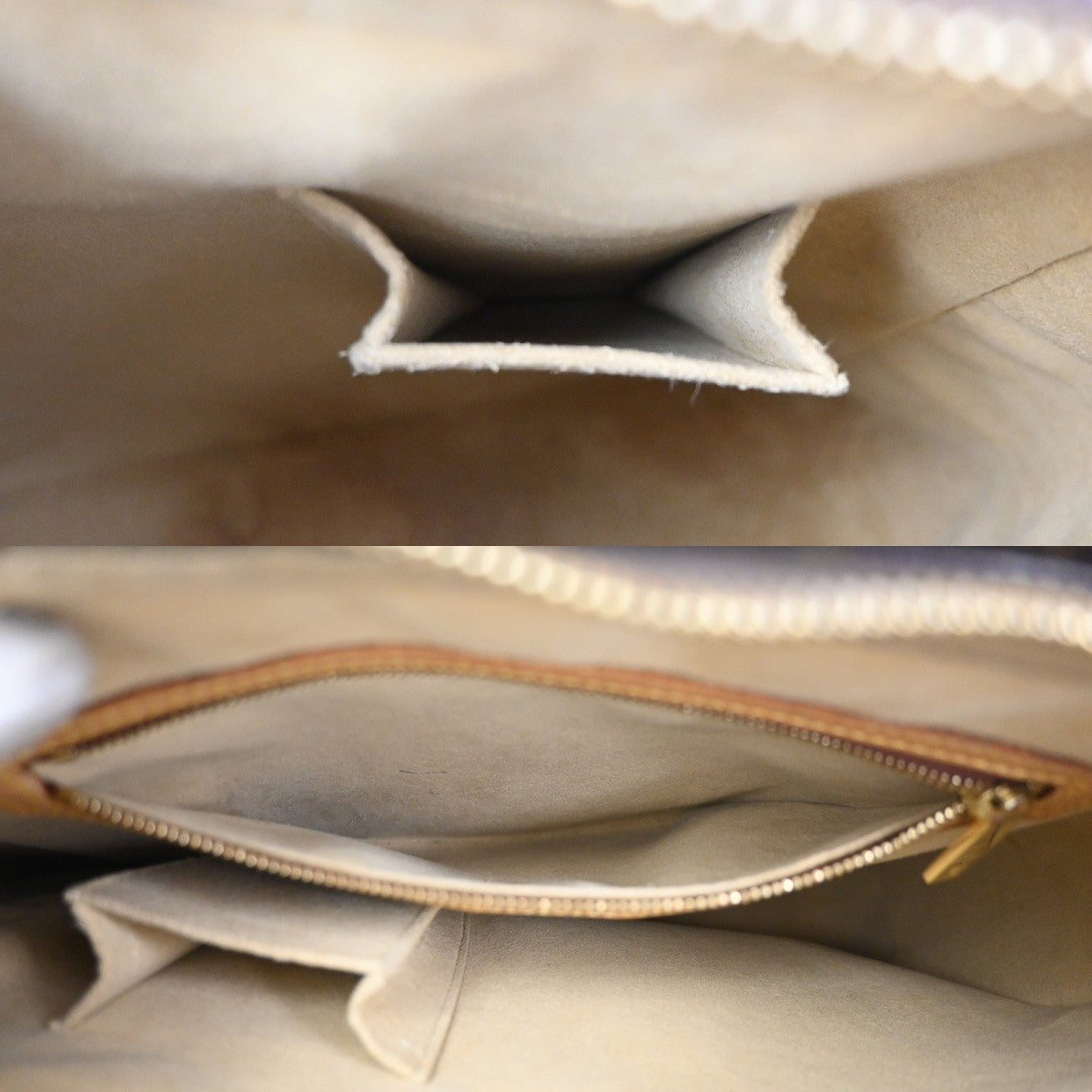 LOUIS VUITTON Logo Looping GM Shoulder Bag Monogram Leather Brown M51145 86ZA095