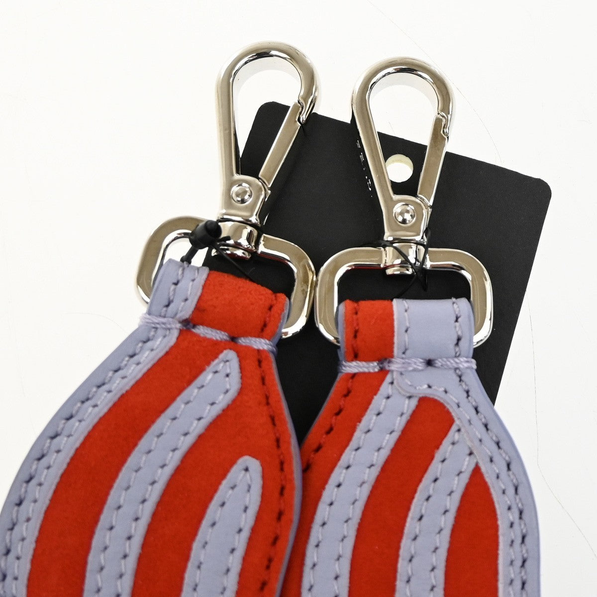 FENDI Logo Strap You Bag Shoulder Strap Leather Red Purple 67RL423