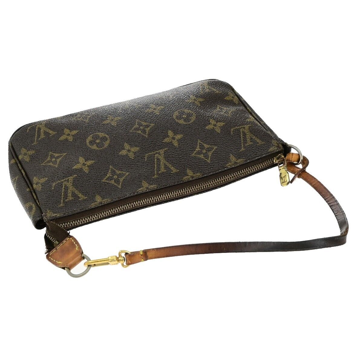 LOUIS VUITTON Pochette Accessoires Hand Bag Monogram Leather BN M51980 30ED959