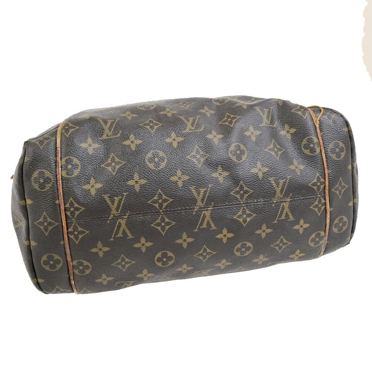 LOUIS VUITTON Logo Totally MM Shoulder Bag Monogram Leather Brown M56689 67FB424