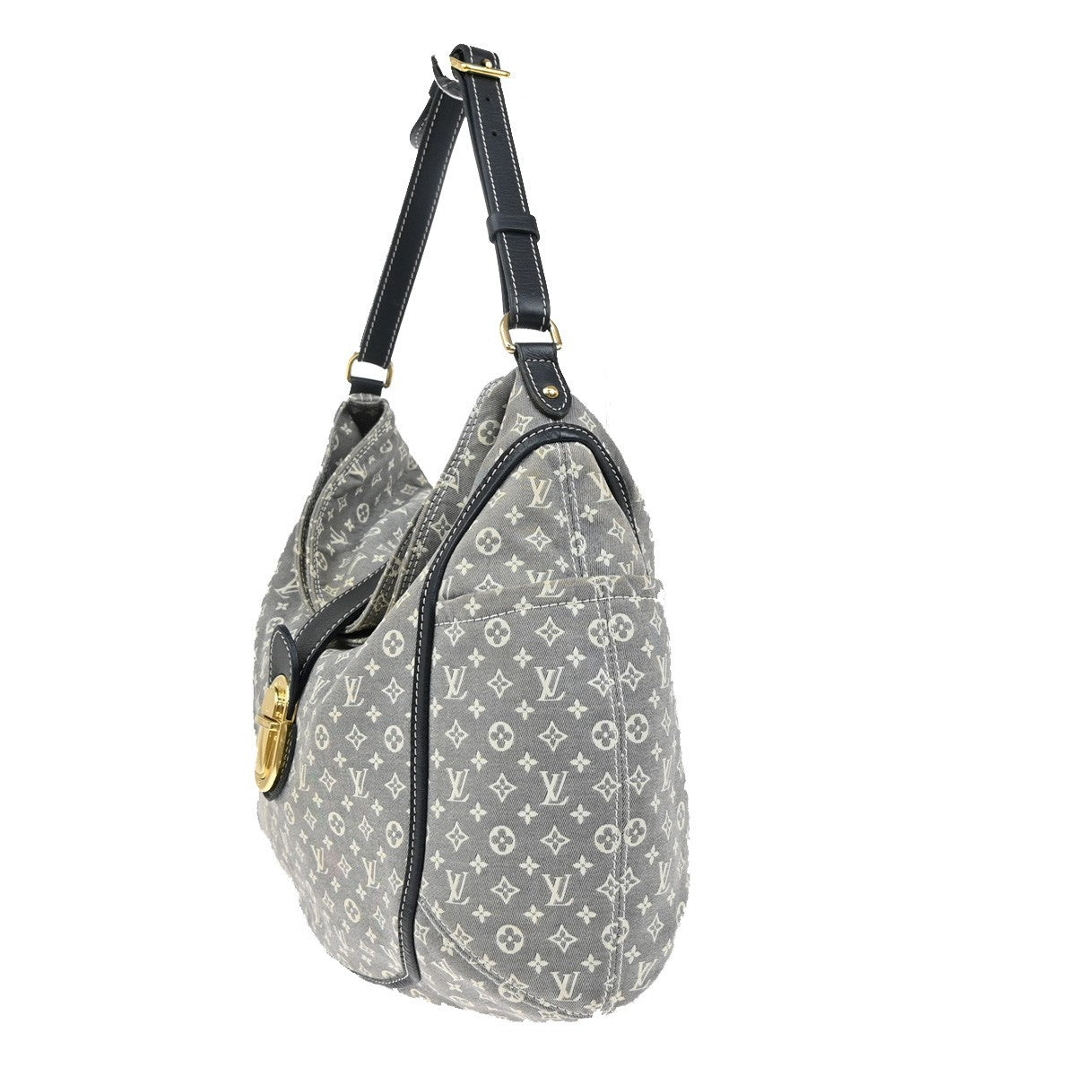 LOUIS VUITTON Romance Shoulder Bag Monogram Idylle Leather Blue M56700 73KB616
