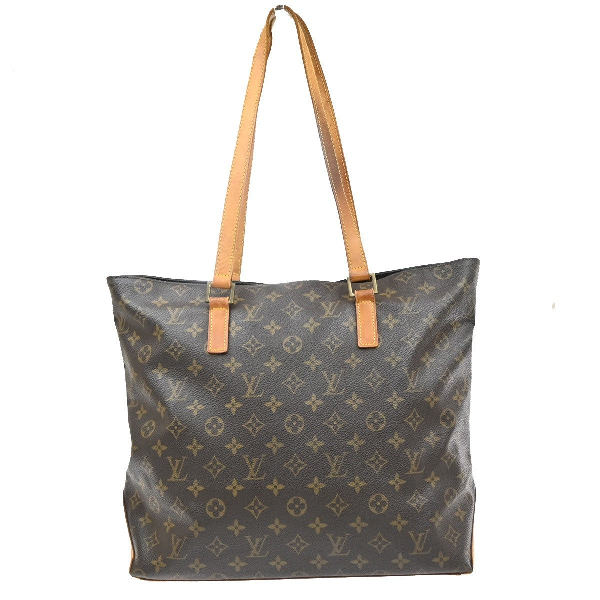 LOUIS VUITTON Cabas Mezzo Shoulder Bag Monogram Leather Brown M51151 34YJ152