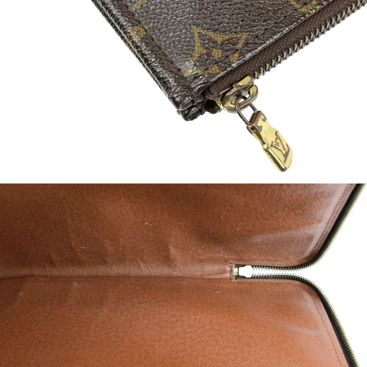 LOUIS VUITTON Poche Documents Business Clutch Bag Monogram M53456 64ED419