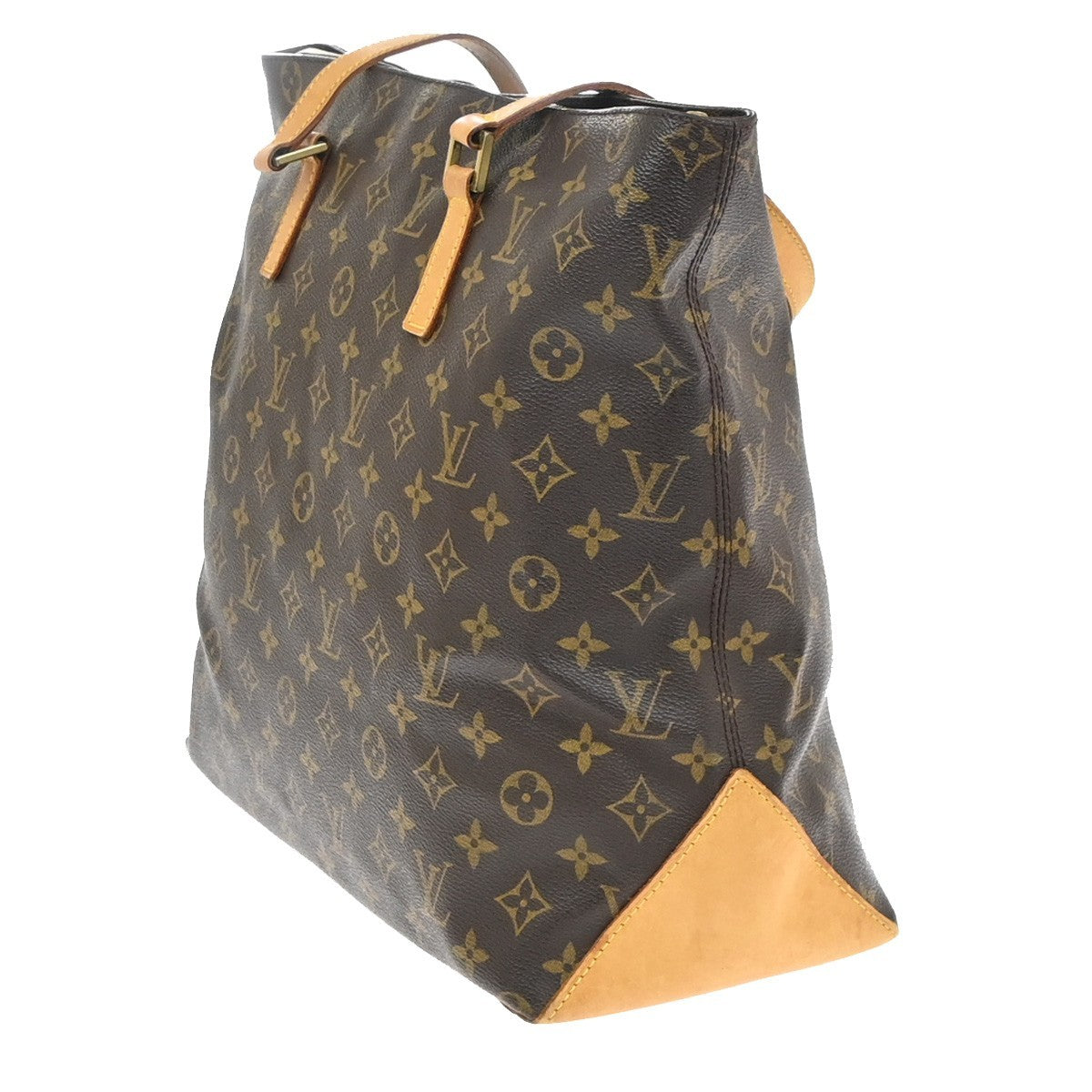 LOUIS VUITTON Cabas Mezzo Shoulder Bag Monogram Leather Brown M51151 77YH924
