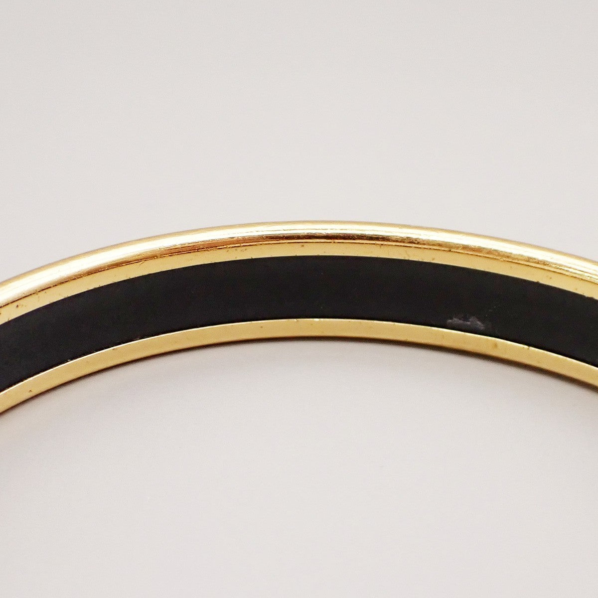 HERMES Email PM Bangle Bracelet  Enamel GHW Gold Made in Austria 30RL379