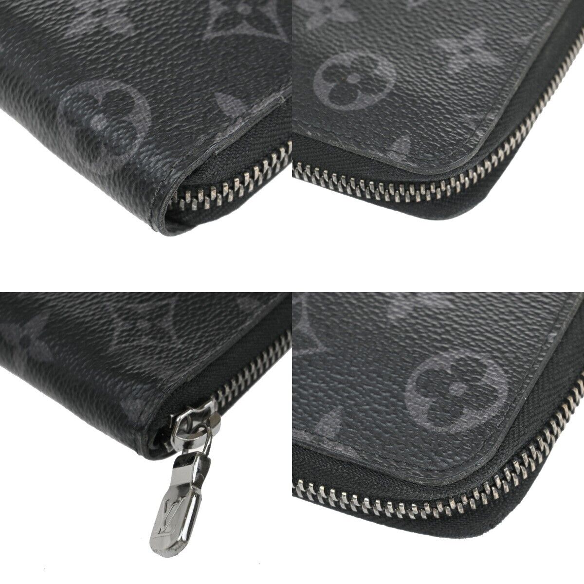 LOUIS VUITTON Zippy Wallet Vertical Monogram Eclipse Leather BK M62295 89EA984