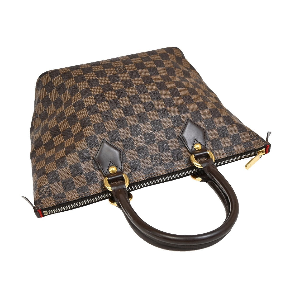 LOUIS VUITTON Saleya PM Hand Bag Damier Ebene Leather Brown N51183 95EE253