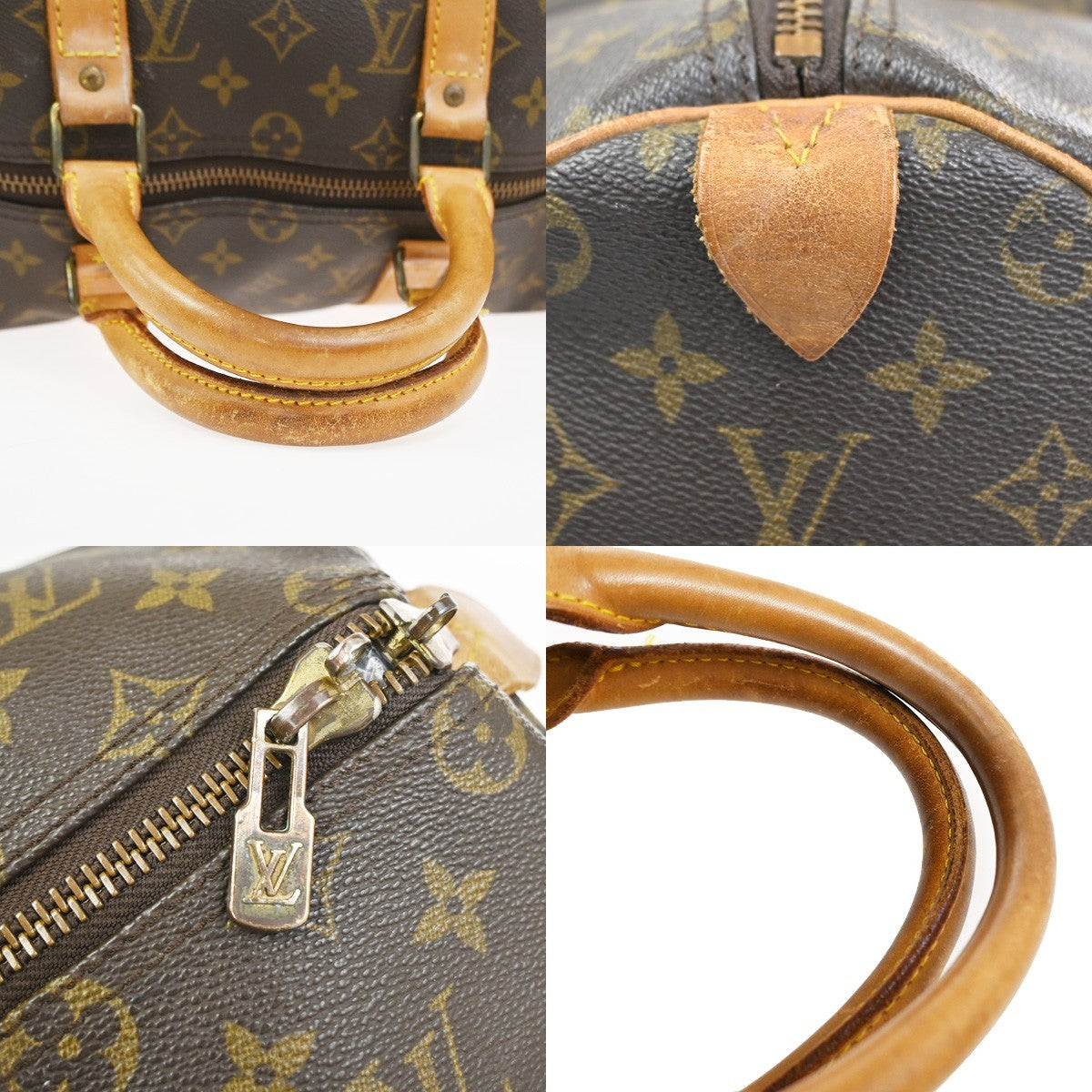 LOUIS VUITTON Keepall 50 Travel Hand Bag Monogram Leather Brown M41426 65YJ082