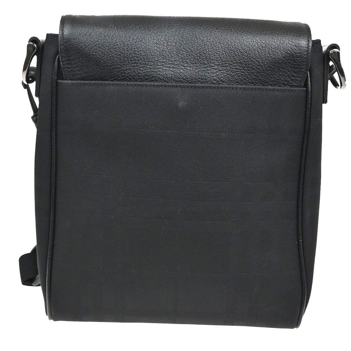 Burberry  Black Label Shoulder Bag Crossbody Check Nylon Leather Black 67CA360