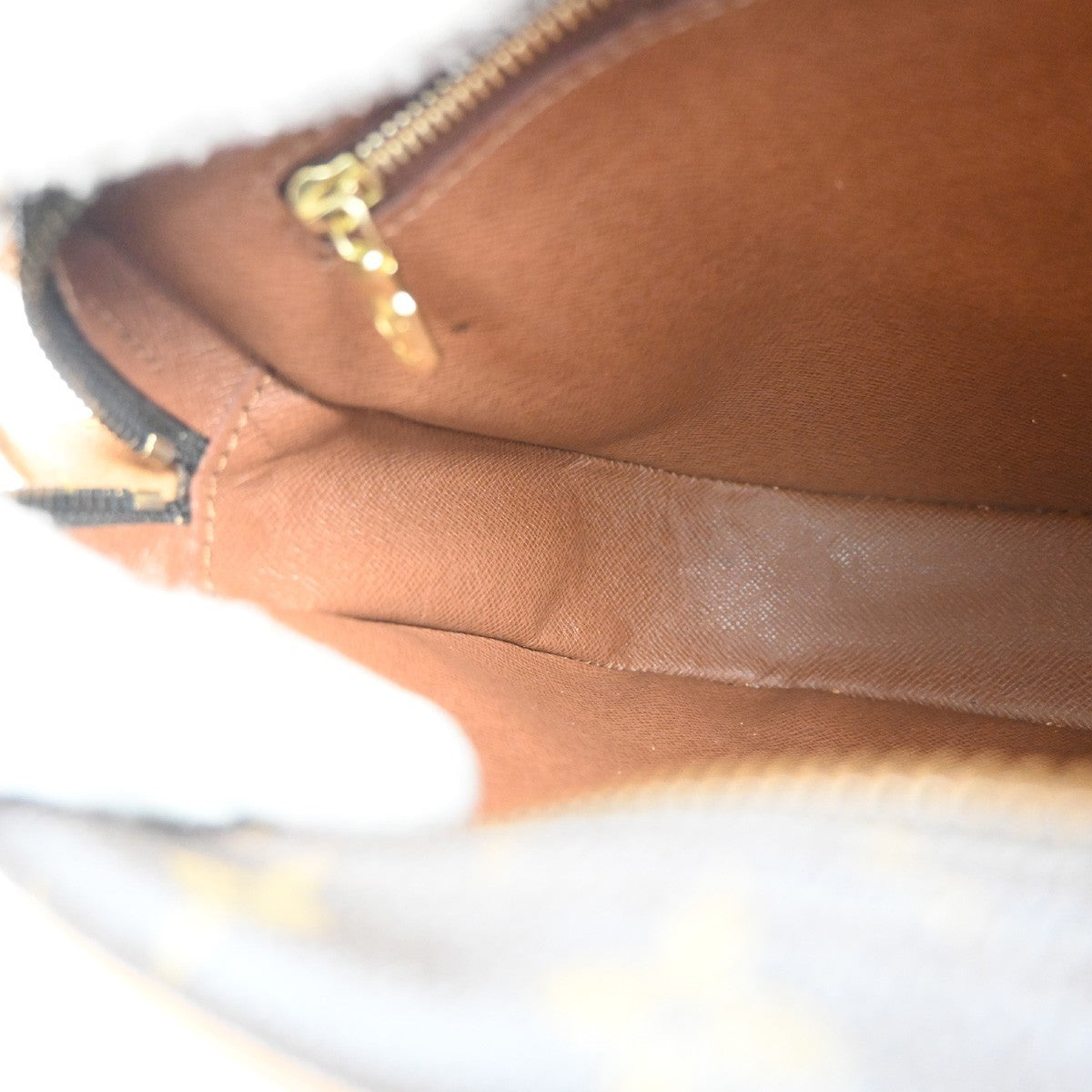 LOUIS VUITTON Jeune Fille GM Shoulder Bag Monogram Leather Brown M51225 73MA366