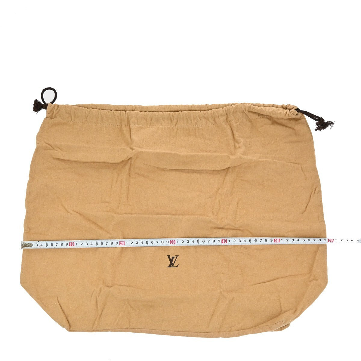 LOUIS VUITTON Logo 10 Set Dust Bag Drawstring Canvas Cotton Beige Brown 09EE134