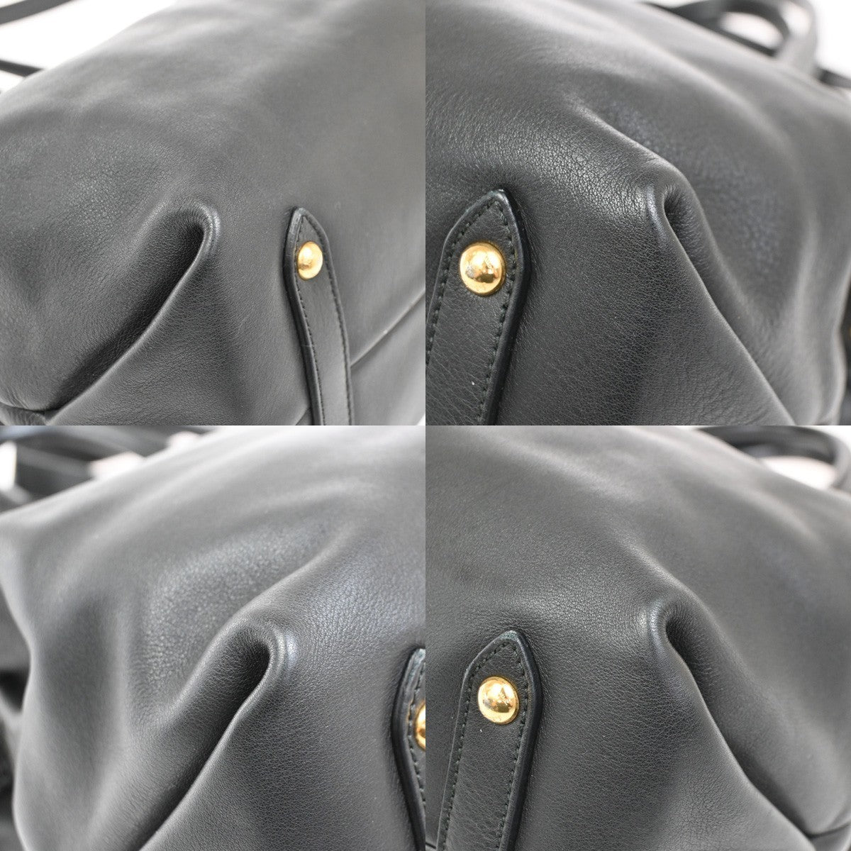 SALVATORE FERRAGAMO Gancini 2Way Shoulder Bag Leather Black GHW Italy 81RL585