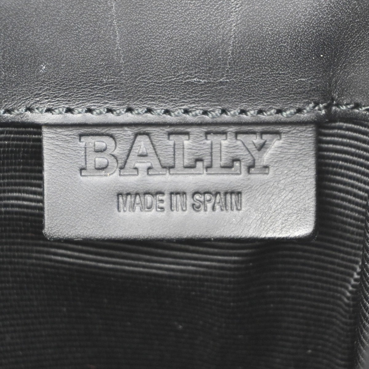 BALLY Logo Briefcase Business Hand Bag Leather Black SHW Spain 09ZA039