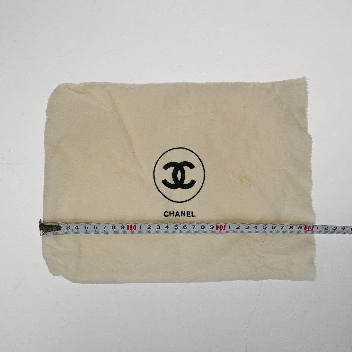 CHANEL Logo 10 Set Drawstring Dust Bag Canvas Cotton Flannel BK WE 60EF976