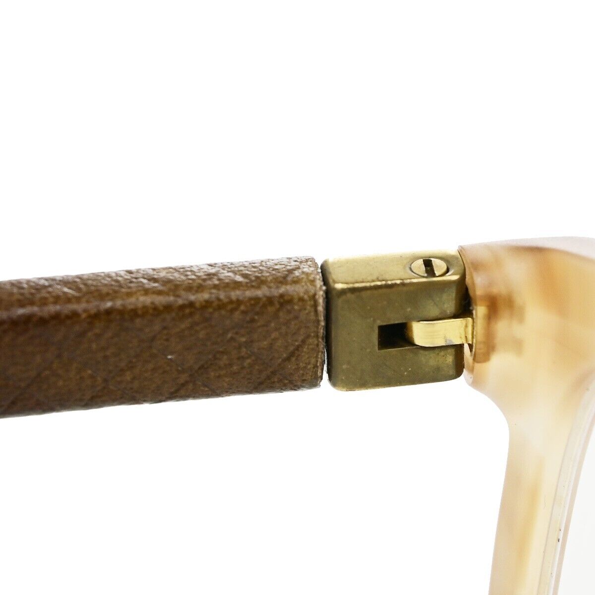 CHANEL CC Logo Matelasse Glasses Eye Wear Plastic Leather BN 3228 Italy 60KA331