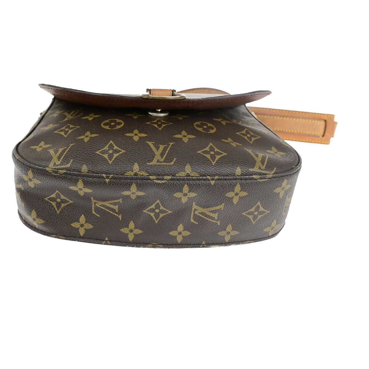 LOUIS VUITTON Saint Cloud GM Shoulder Bag Monogram Leather Brown M51242 87YG518