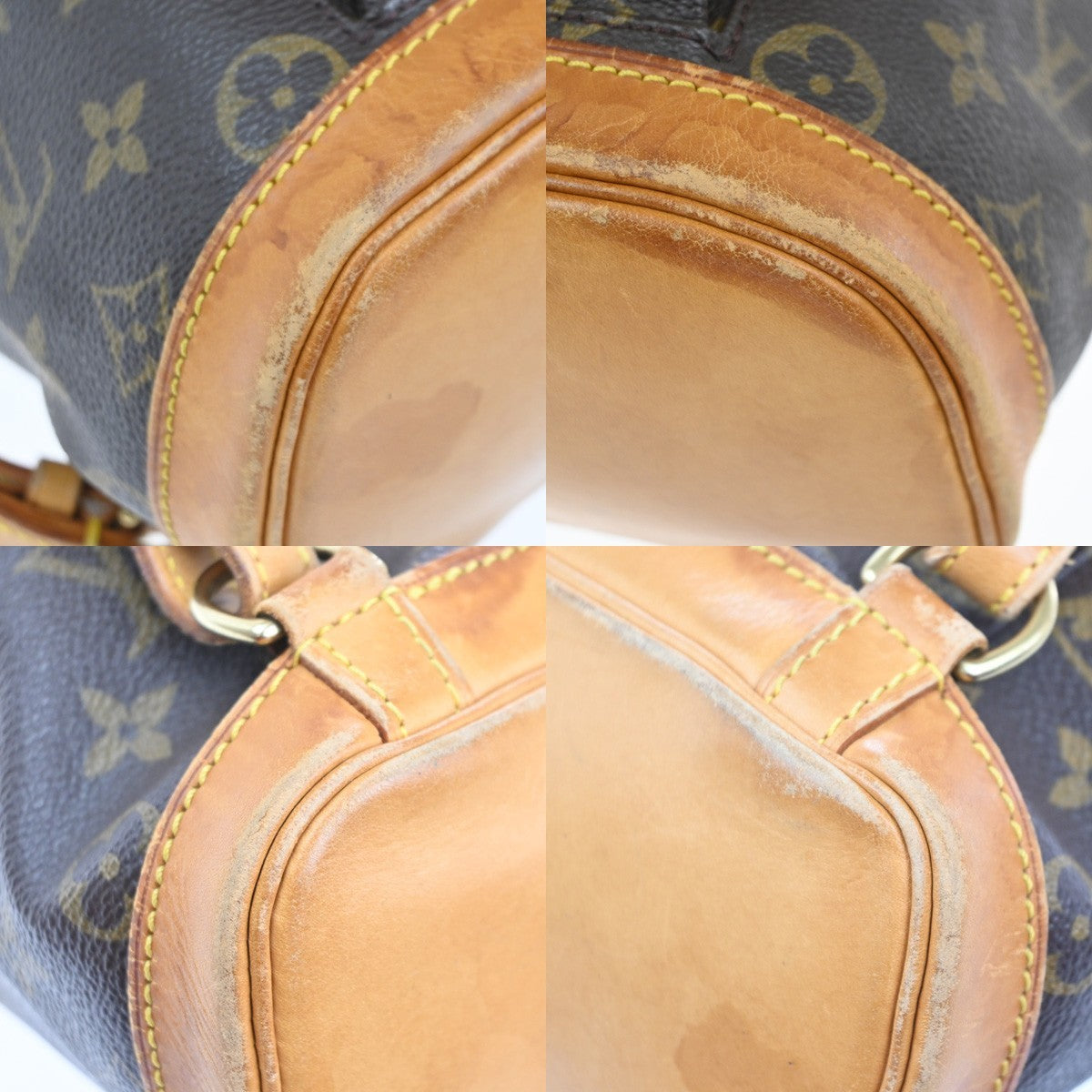 LOUIS VUITTON Mini Montsouris Backpack Bag Monogram Leather Brown M51137 78KC503