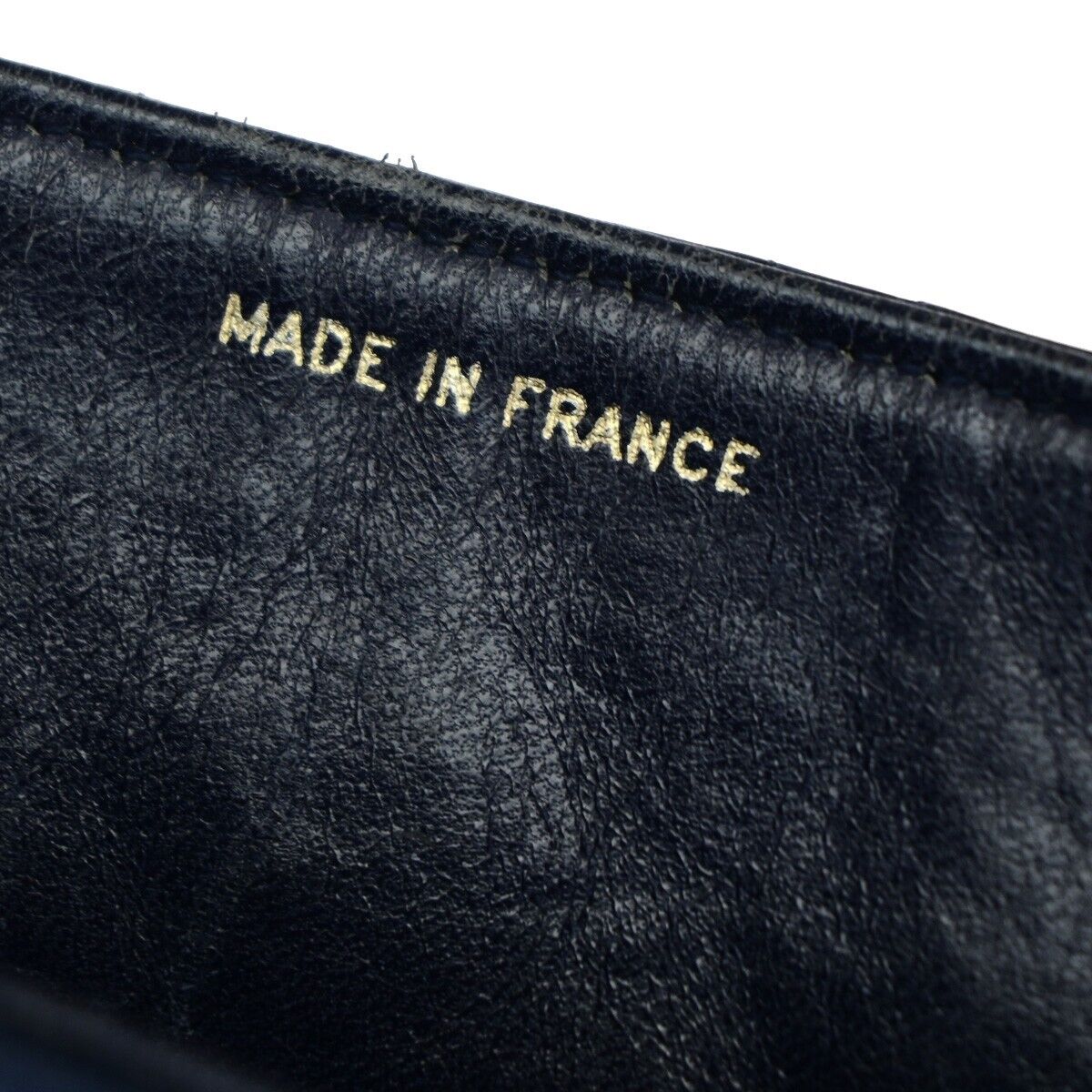 CHANEL CC Mini Matelasse Chain Shoulder Bag Leather Navy Blue Vintage 674RK667