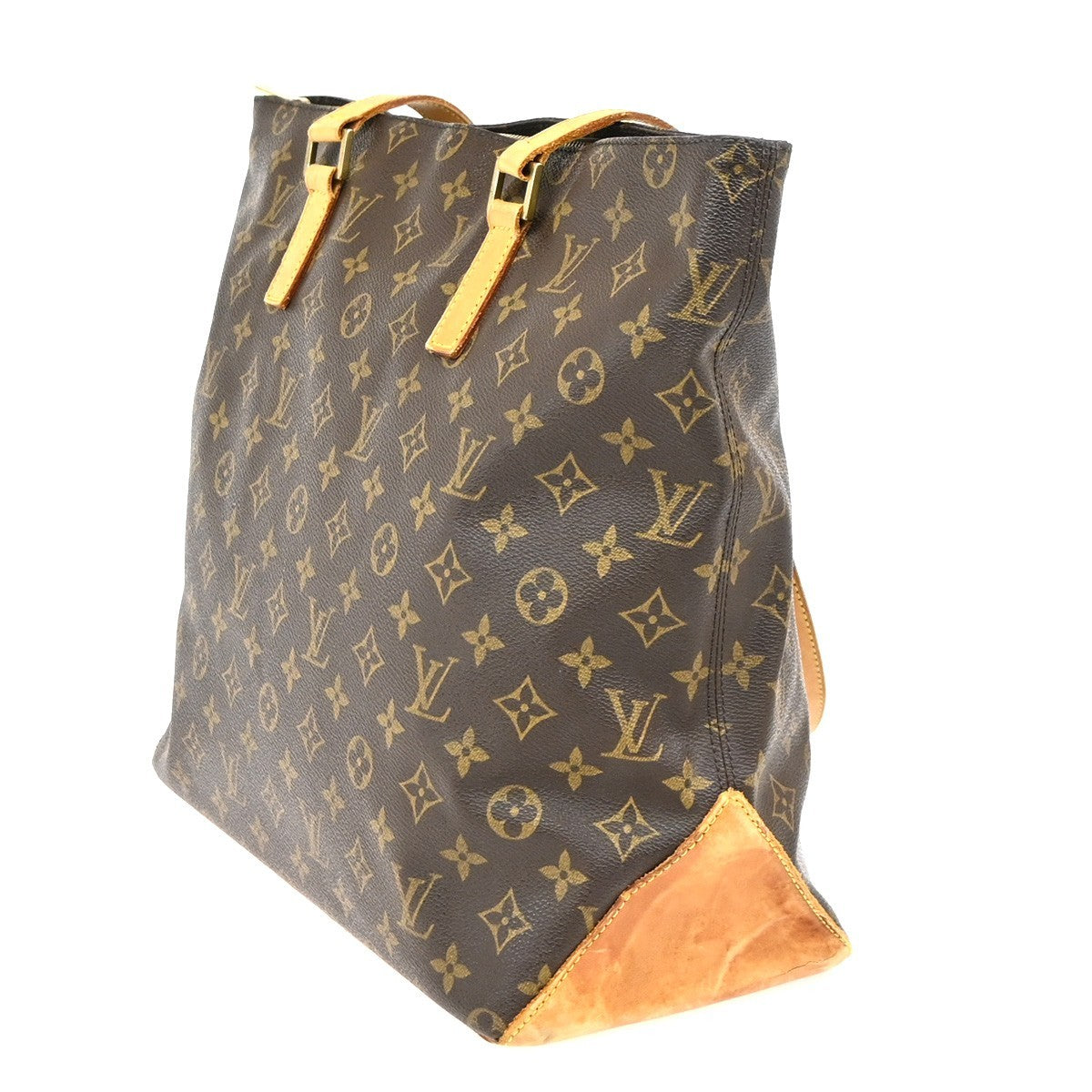 LOUIS VUITTON Cabas Mezzo Shoulder Bag Monogram Leather Brown USA M51151 77KD183
