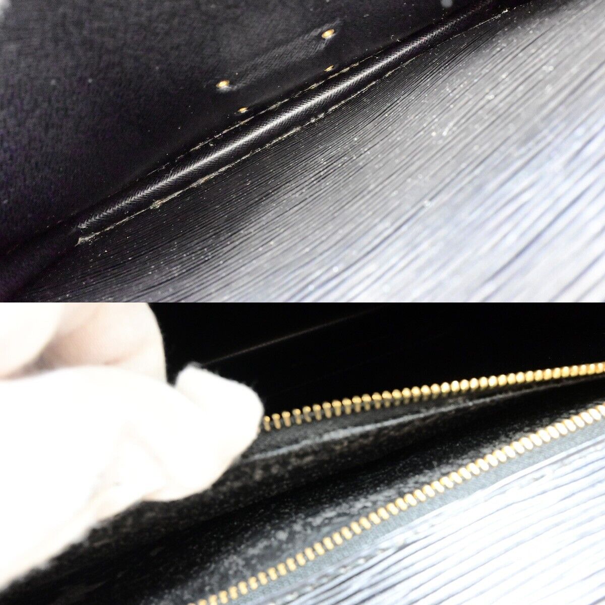 LOUIS VUITTON Monceau 2Way Shoulder Hand Bag Epi Leather Black M52122 10EB344