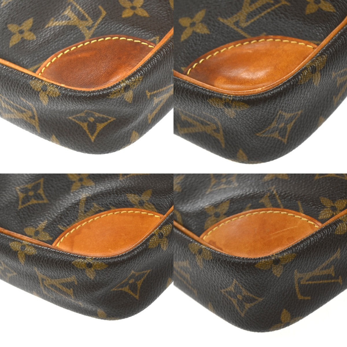 LOUIS VUITTON Danube Shoulder Bag Monogram Leather Brown France M45266 35KP275