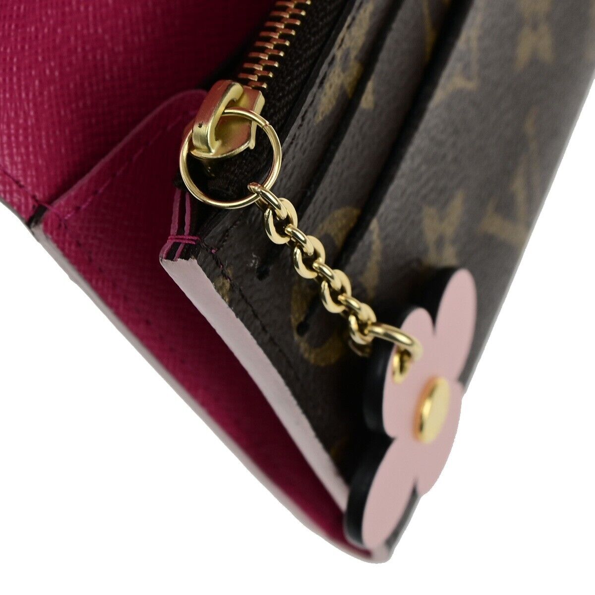 LOUIS VUITTON Portefeuille Emilie Long Wallet Monogram Brow Pink N64202 34SJ472