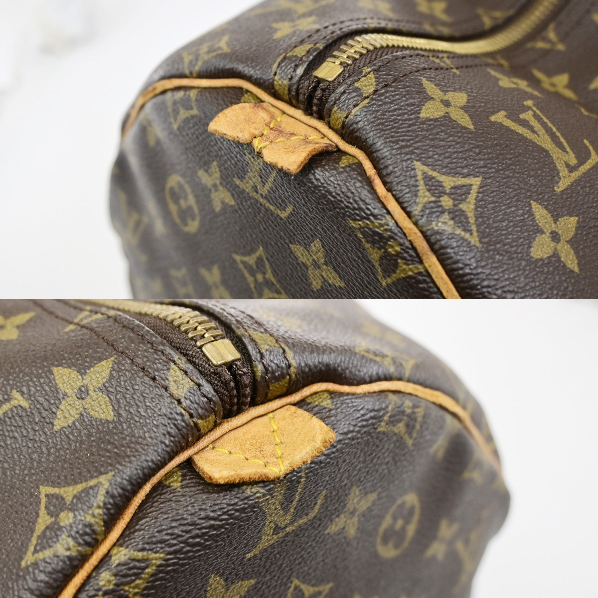 LOUIS VUITTON Keepall 55 Travel Hand Bag Monogram Leather Brown M41424 35YJ255