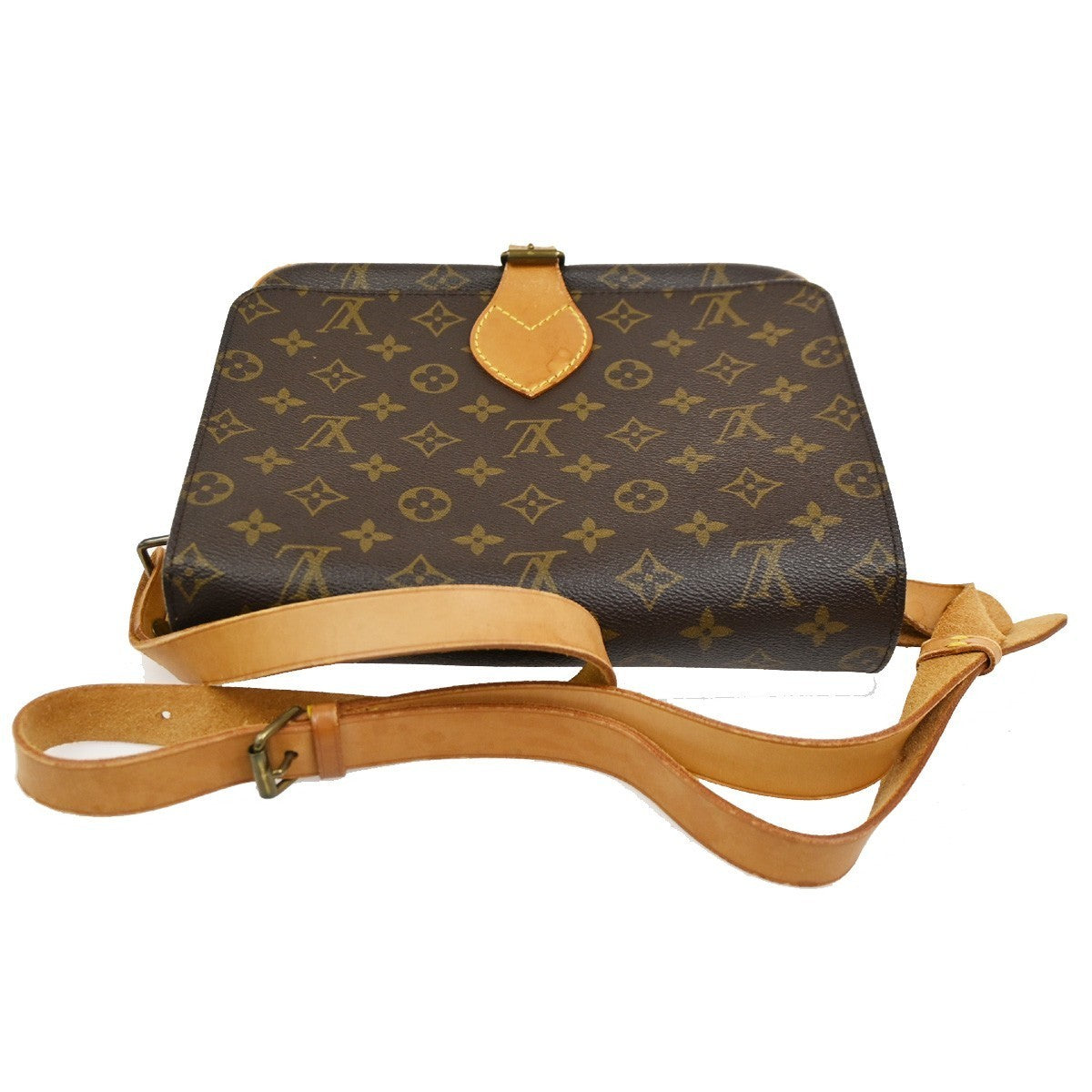 LOUIS VUITTON Cartouchiere GM Shoulder Bag Monogram Leather Brown M51252 72CA570