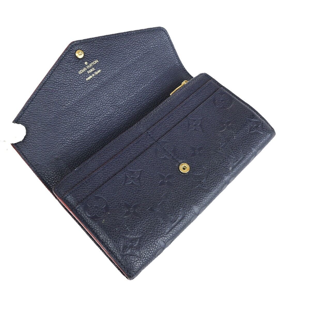 LOUIS VUITTON Portefeuille Sarah Wallet Monogram Empreinte Blue M62125 31EB752