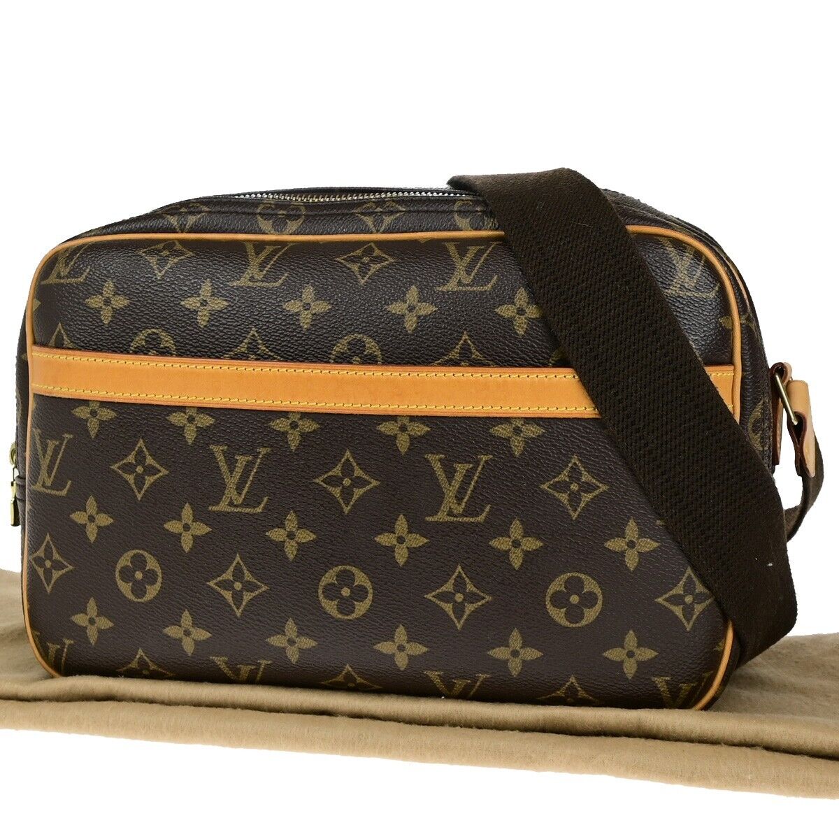 LOUIS VUITTON Reporter PM Crossbody Shoulder Bag Monogram Leather M45254 98ED258