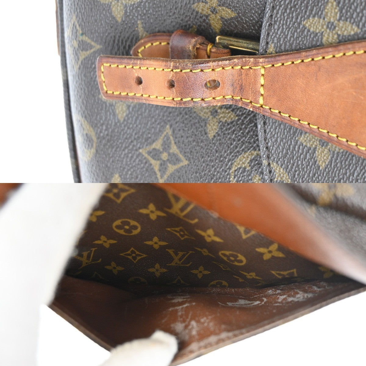 LOUIS VUITTON Jeune Fille MM Shoulder Bag Monogram Leather Brown M51226 34TA475