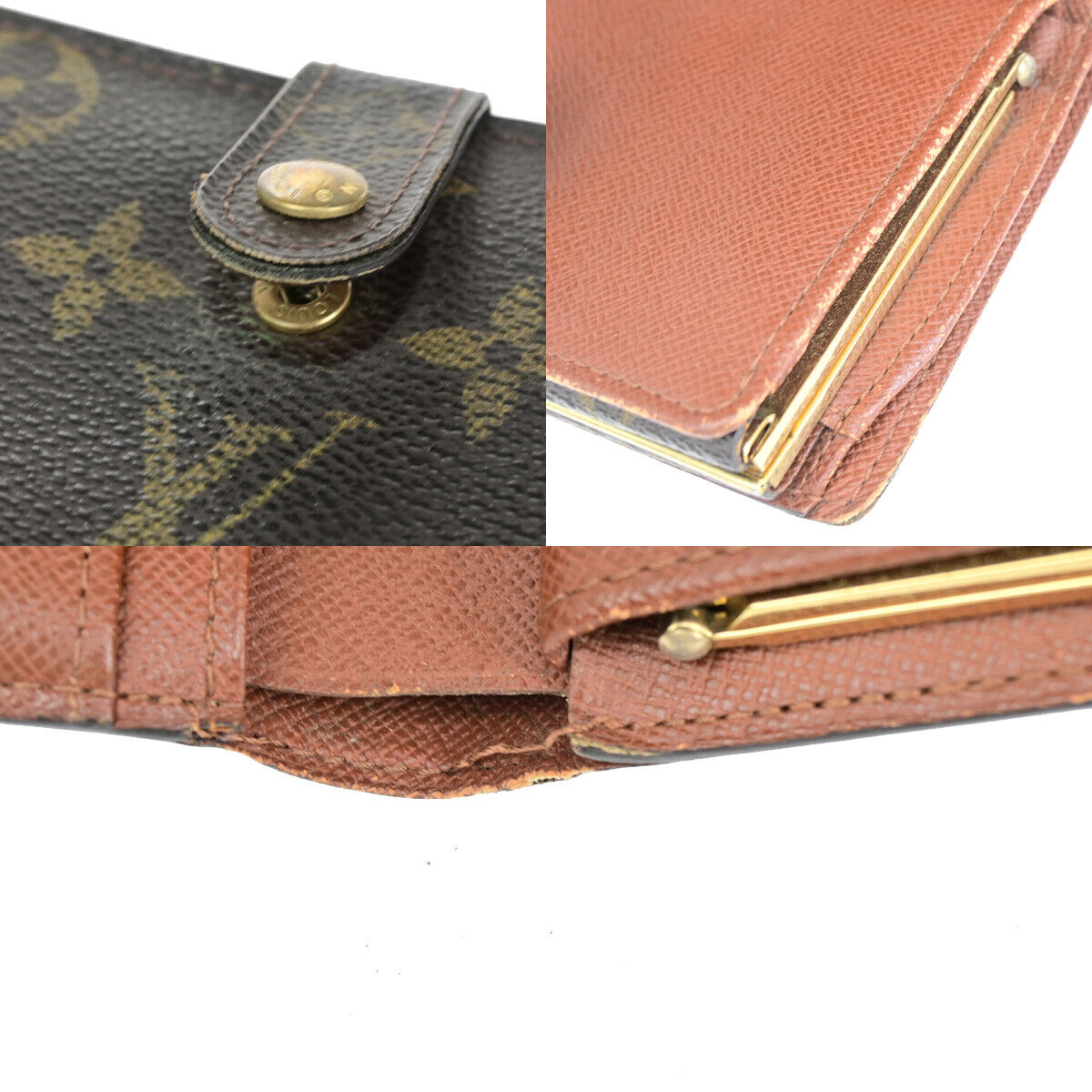 LOUIS VUITTON Porte Monnaie Viennois Bifold Wallet Monogram Brown M61663 08YE782