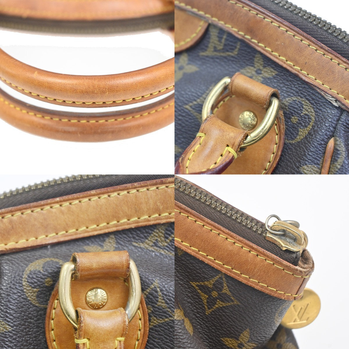 LOUIS VUITTON Tivoli PM Handbag Monogram Leather France Brown M40143 86CA750