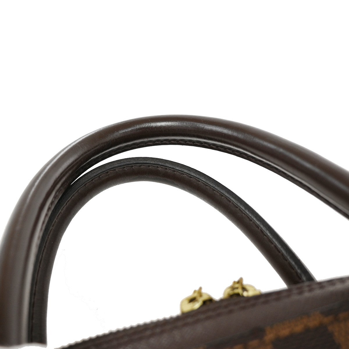 LOUIS VUITTON Triana Hand Bag Damier Ebene Leather Brown France N51155 95YH277