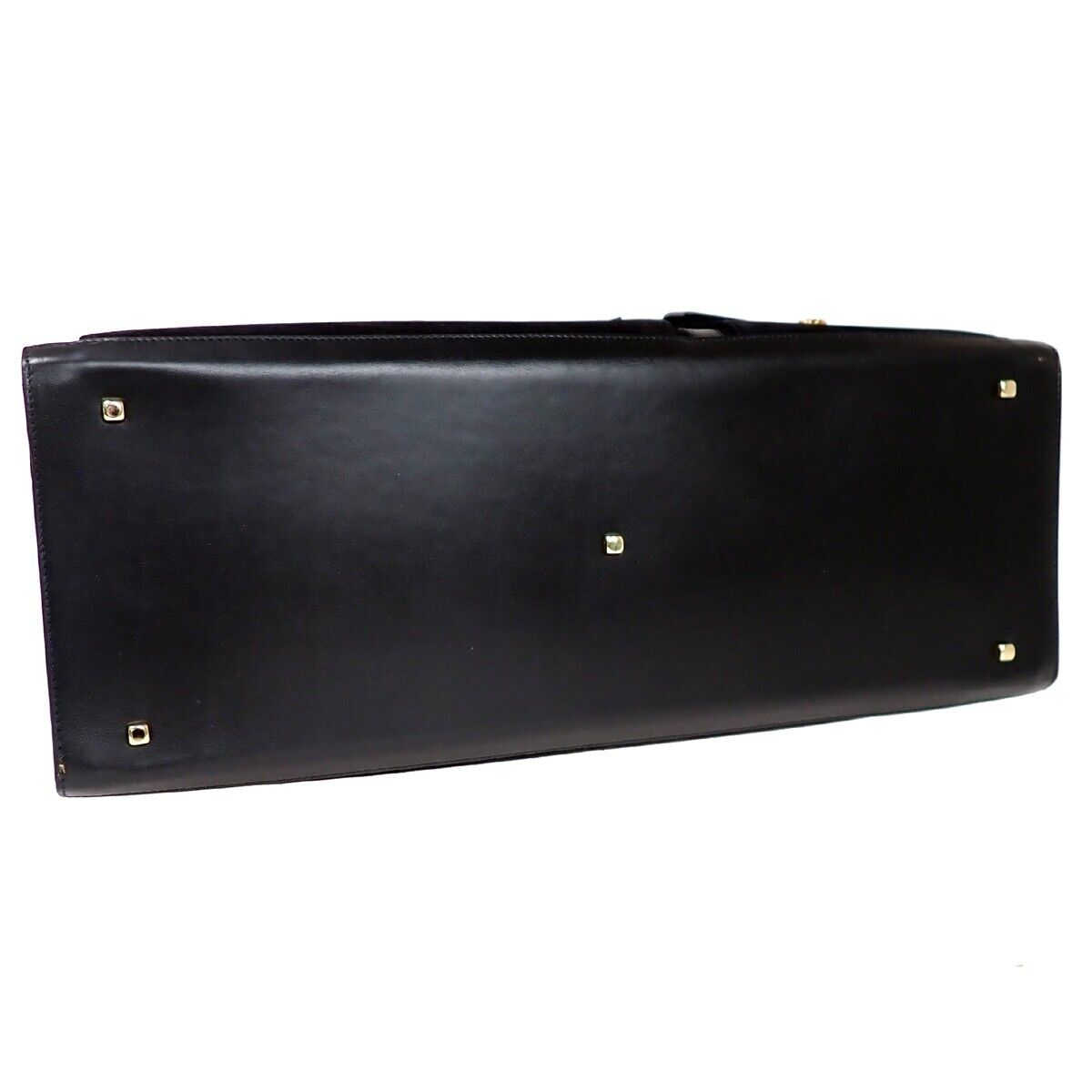 RARE! SALVATORE FERRAGAMO Gancini Shoulder Bag Suede Leather Black Italy 30HB115