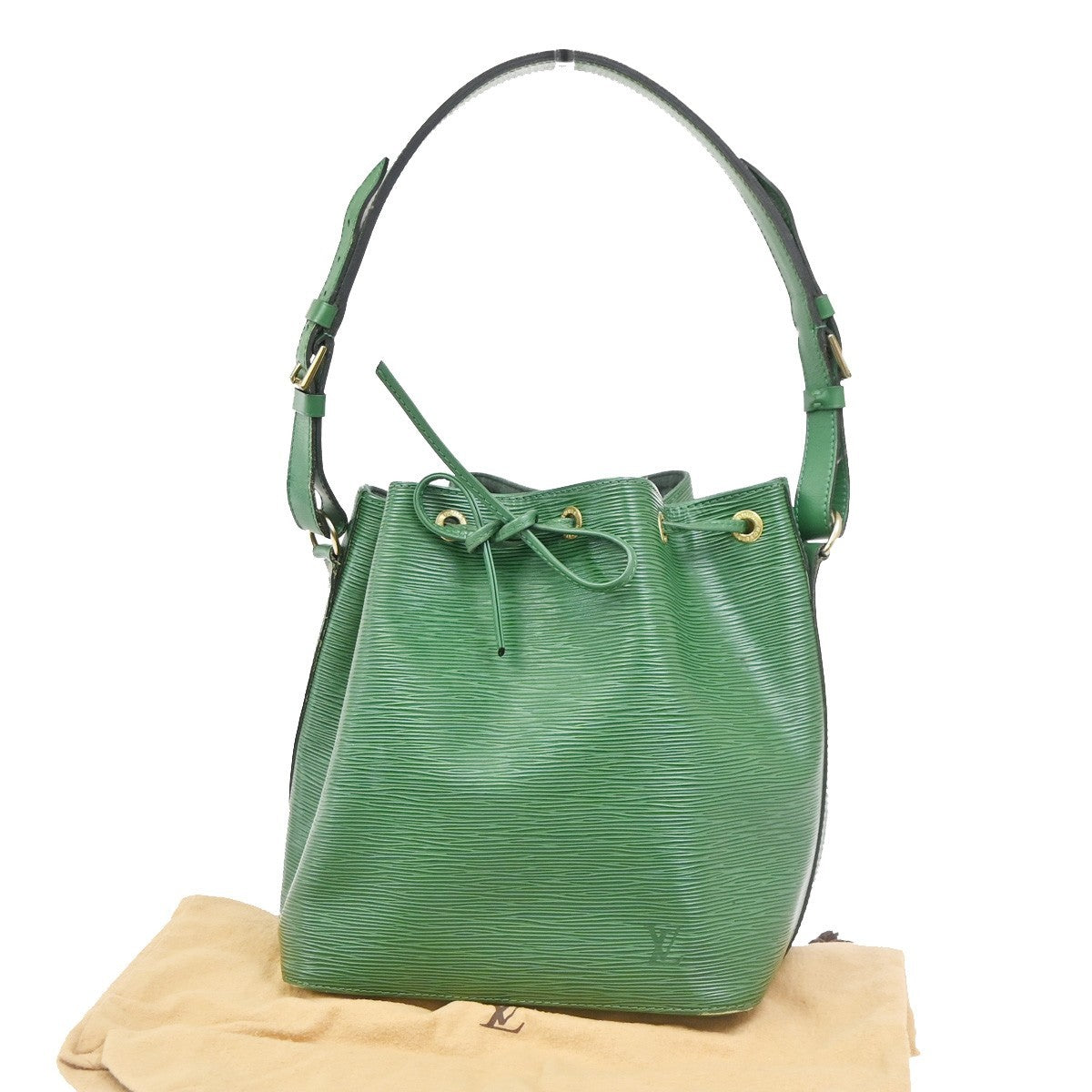 LOUIS VUITTON Petit Noe Drawstring Shoulder Bag Epi Leather Green M44104 88ZA318